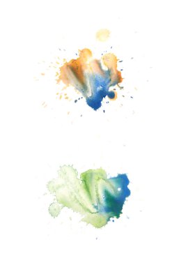 Sulu boya damla leke izole