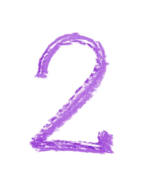 Hand drawn number symbol isolated — Stock Photo, Image