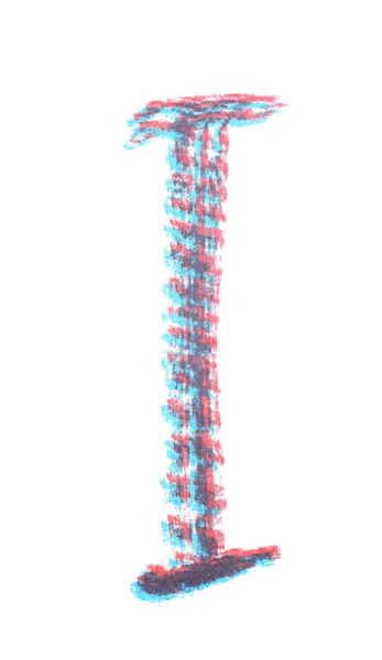 Одинарна намальована літера ізольована — стокове фото