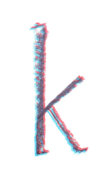 Одинарна намальована літера ізольована — стокове фото