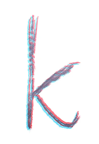 Одноручная рисованная буква — стоковое фото