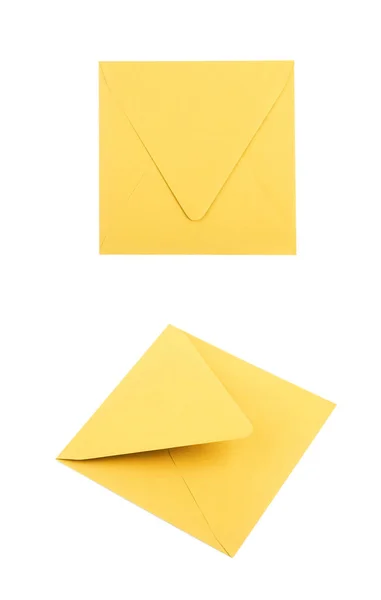 Sqaure em forma de envelope de papel isolado — Fotografia de Stock