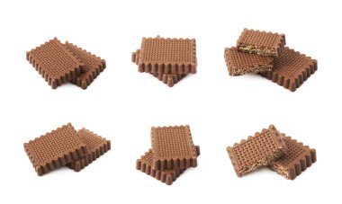 Çikolata kaplı gofret izole