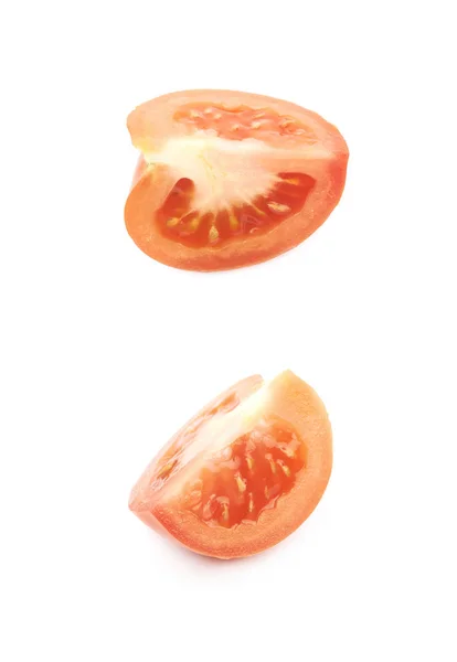 Dojrzały Pomidor Czerwony Białym Tle Nad Białym Tle Ustawić Kilka — Zdjęcie stockowe