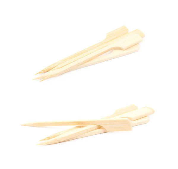 Wooden toothpicks isolated — Stock Photo, Image