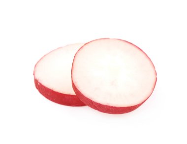 Dilimlenmiş turp izole