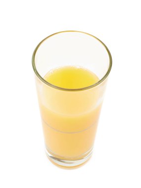 bardak portakal suyu izole