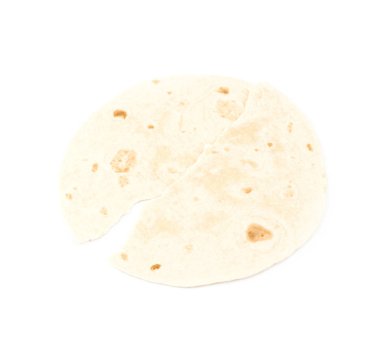 Buğday un tortilla izole