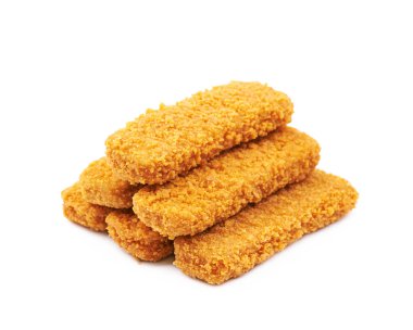 İzole kırıntıları Balık sopa