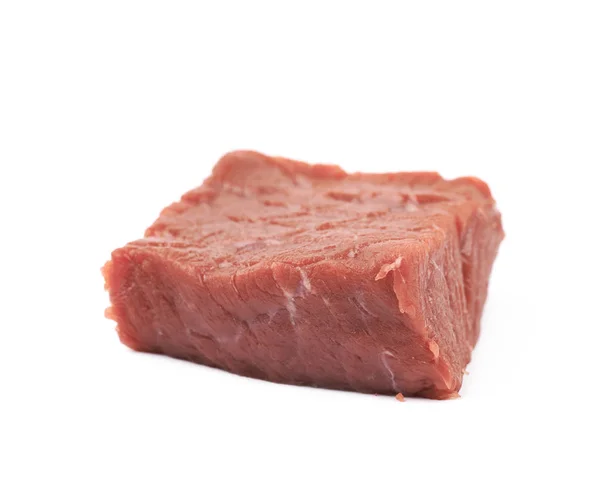 Fragment of a raw beef meat isolated — Stock Photo, Image