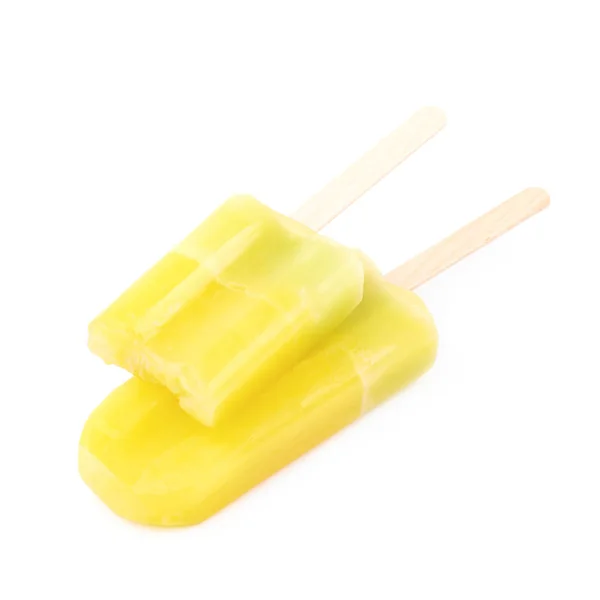 Fryst juice popsicle isolerade — Stockfoto