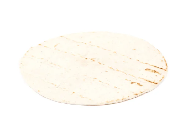 Tarwe bloem tortilla geïsoleerd — Stockfoto