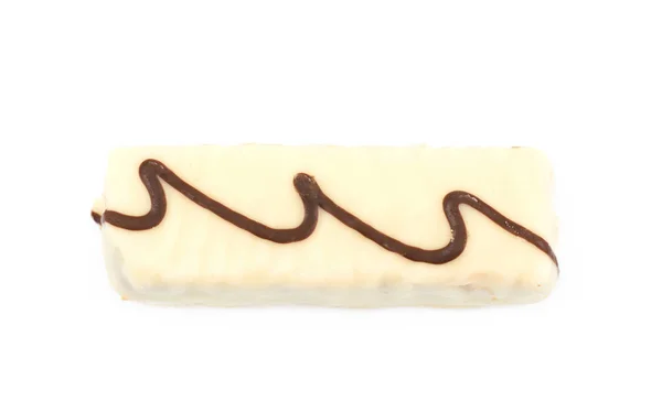 Bílé čokolády cookie, samostatný — Stock fotografie