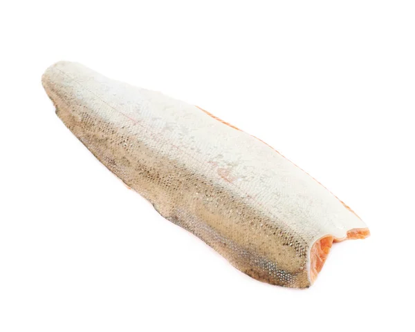 İzole çiğ somon fileto balık — Stok fotoğraf
