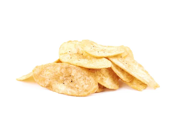 Montón de chips de plátano especiados aislados —  Fotos de Stock