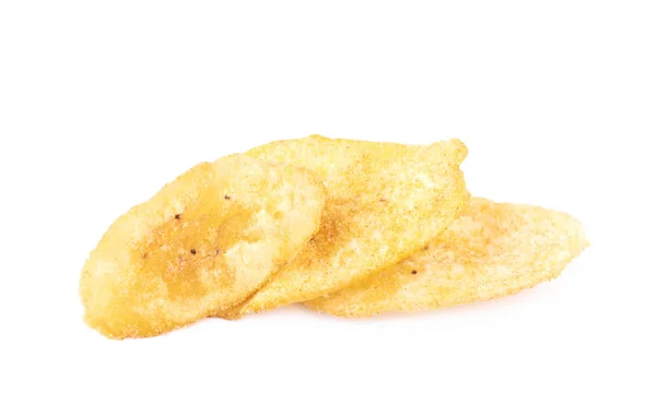 Gramada de chipsuri de banane condimentate izolate — Fotografie, imagine de stoc