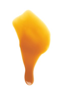 Karamel sosu sıçrama izole