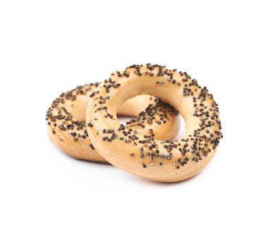 Haşhaş tohumu çörek izole