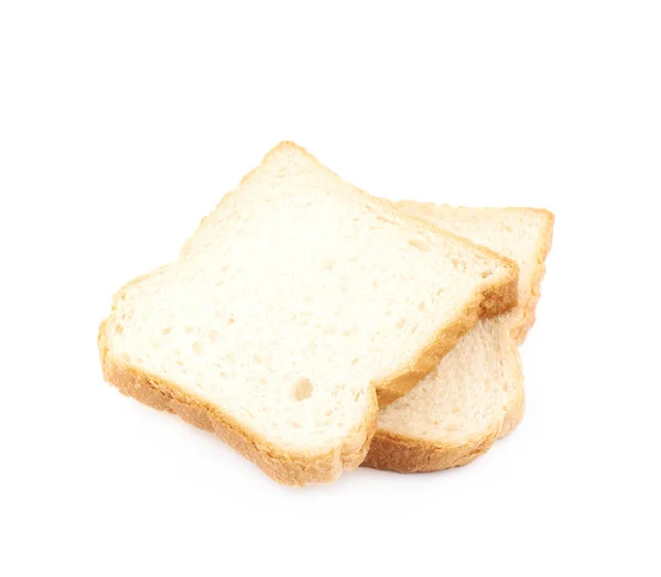 Skivat vitt bröd isolerade — Stockfoto