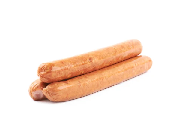 Hot Dog Wurst Zusammensetzung isoliert — Stockfoto