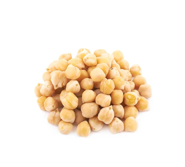 Pile of cooked chick peas isolated — Stock Photo, Image