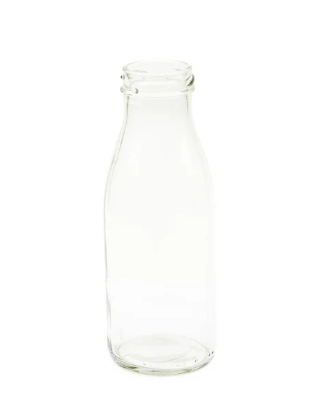Bottiglia di vetro vuoto isolato — Foto Stock