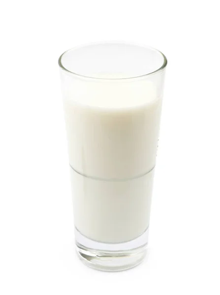 Groot glas melk geïsoleerd — Stockfoto