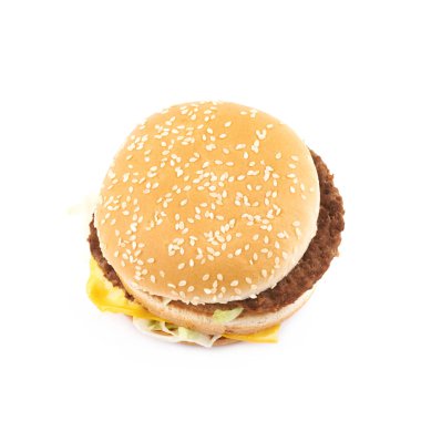 İzole genel burger kompozisyon