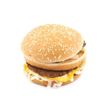 İzole genel burger kompozisyon