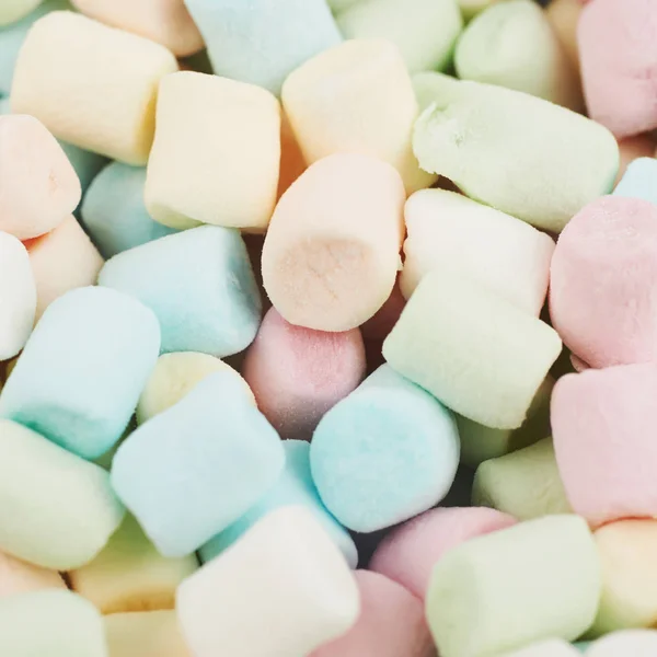 Superfície revestida com mini marshmallows — Fotografia de Stock
