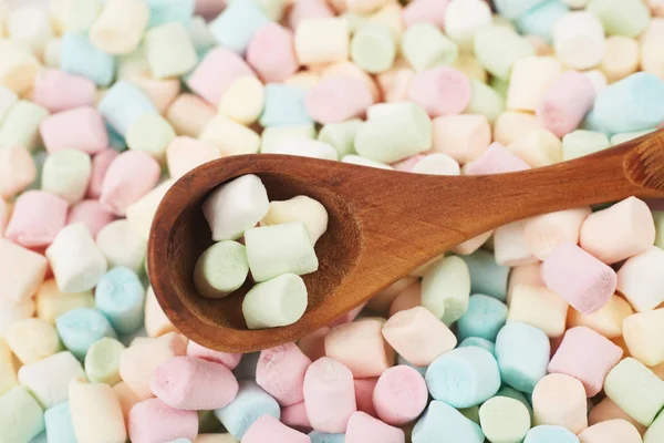 Oppervlakte gecoat met mini marshmallows — Stockfoto