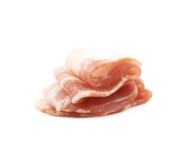 Raw bacon composition isolated — Stock Photo, Image