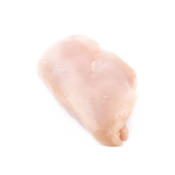 İzole çiğ tavuk eti dilim — Stok fotoğraf
