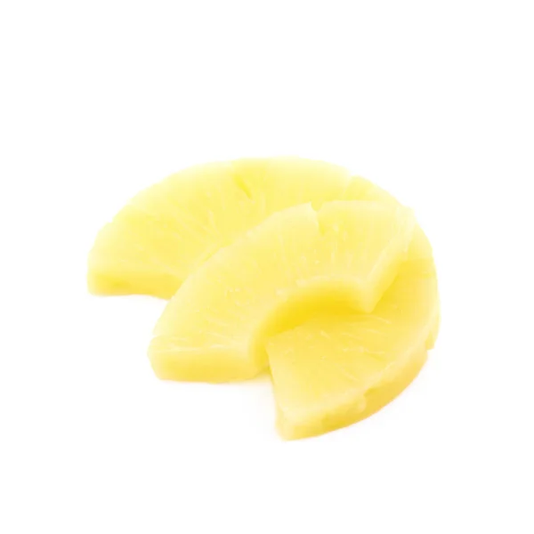 Skład plasterków ananasa z puszki — Zdjęcie stockowe