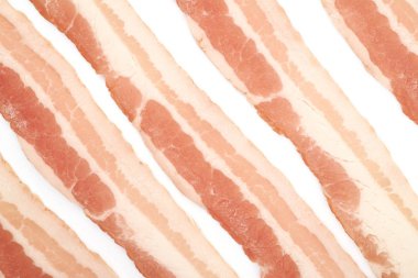 Çiğ Jambon dilimleri ile kaplı yüzey