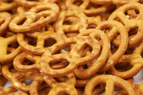 Surface coated with salted pretzel — Stock Photo, Image