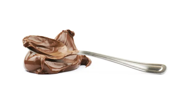 Verspreiden van de chocolade room boter geïsoleerd — Stockfoto