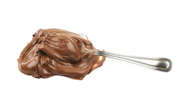 Untar mantequilla de crema de chocolate aislado — Foto de Stock