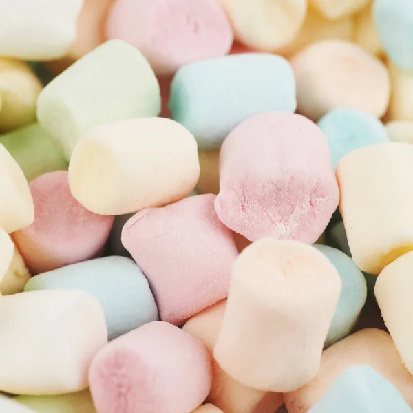 Oppervlakte gecoat met mini marshmallows — Stockfoto