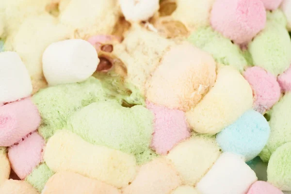 Oppervlakte gecoat met mini marshmallows — Stockfoto