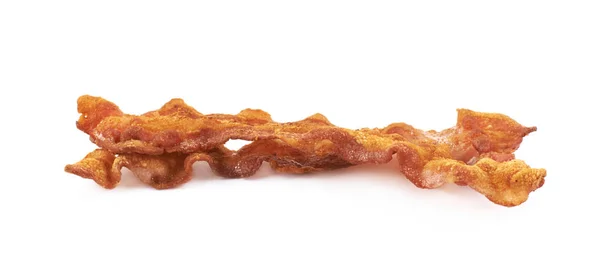 Composition bacon frit isolé — Photo