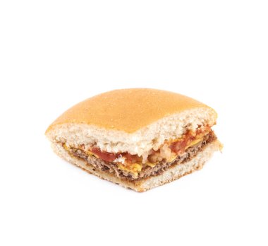 İzole genel burger kompozisyon