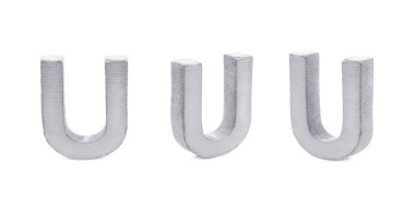 Tek Boyutlanmış ahşap harf izole