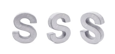 Tek Boyutlanmış ahşap harf izole