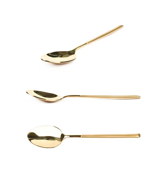 分离的金属晚餐勺子 — 图库照片
