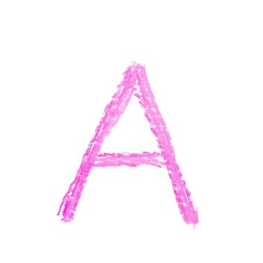 Tek elle çizilmiş mektup izole