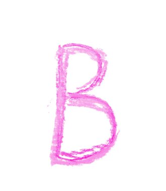 Tek elle çizilmiş mektup izole