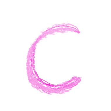 Tek elle çizilmiş mektup izole