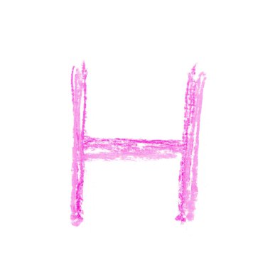 Tek elle çizilmiş mektup izole