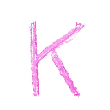 Tek elle çizilmiş mektup izole